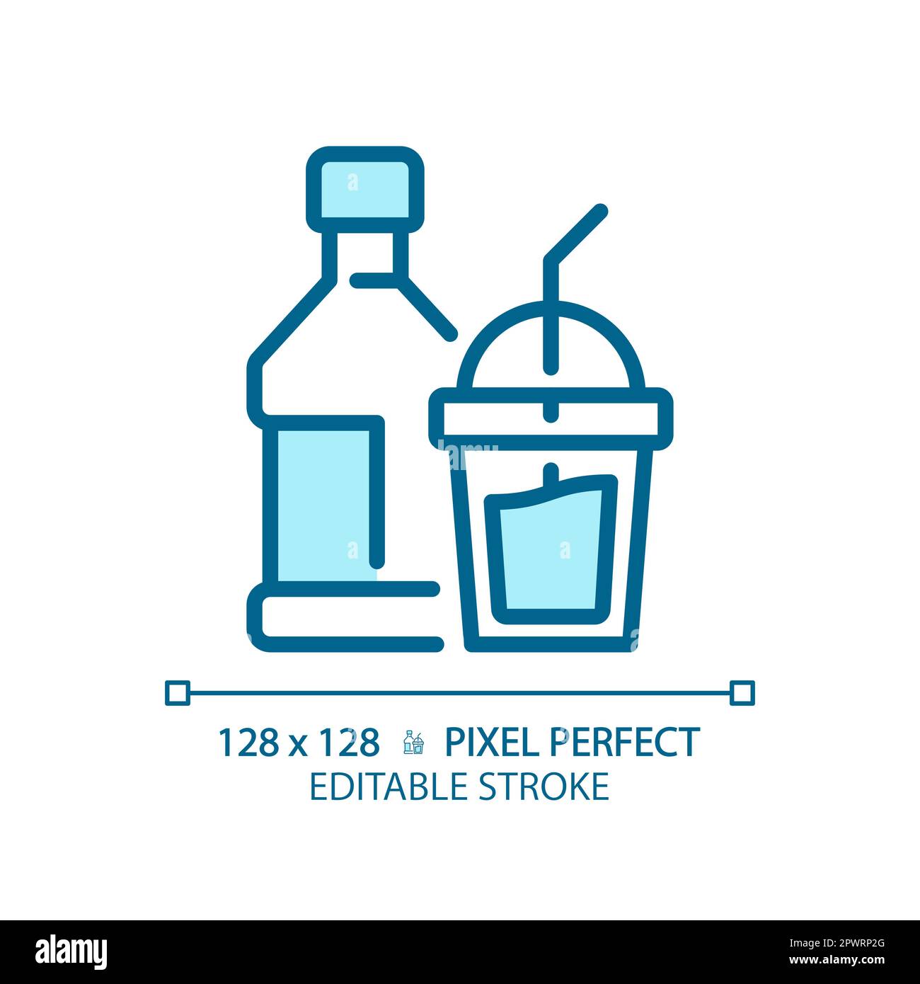 Beverage pixel perfect blue RGB color icon Stock Vector Image & Art - Alamy