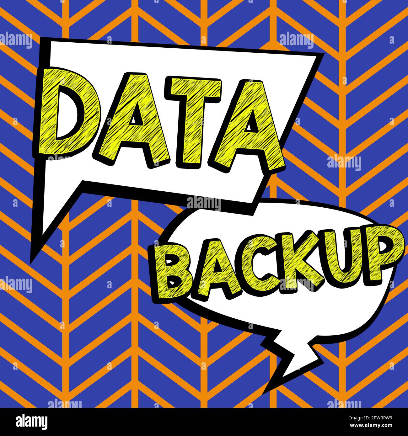 Text caption presenting Data Backup, Concept meaning copy of important