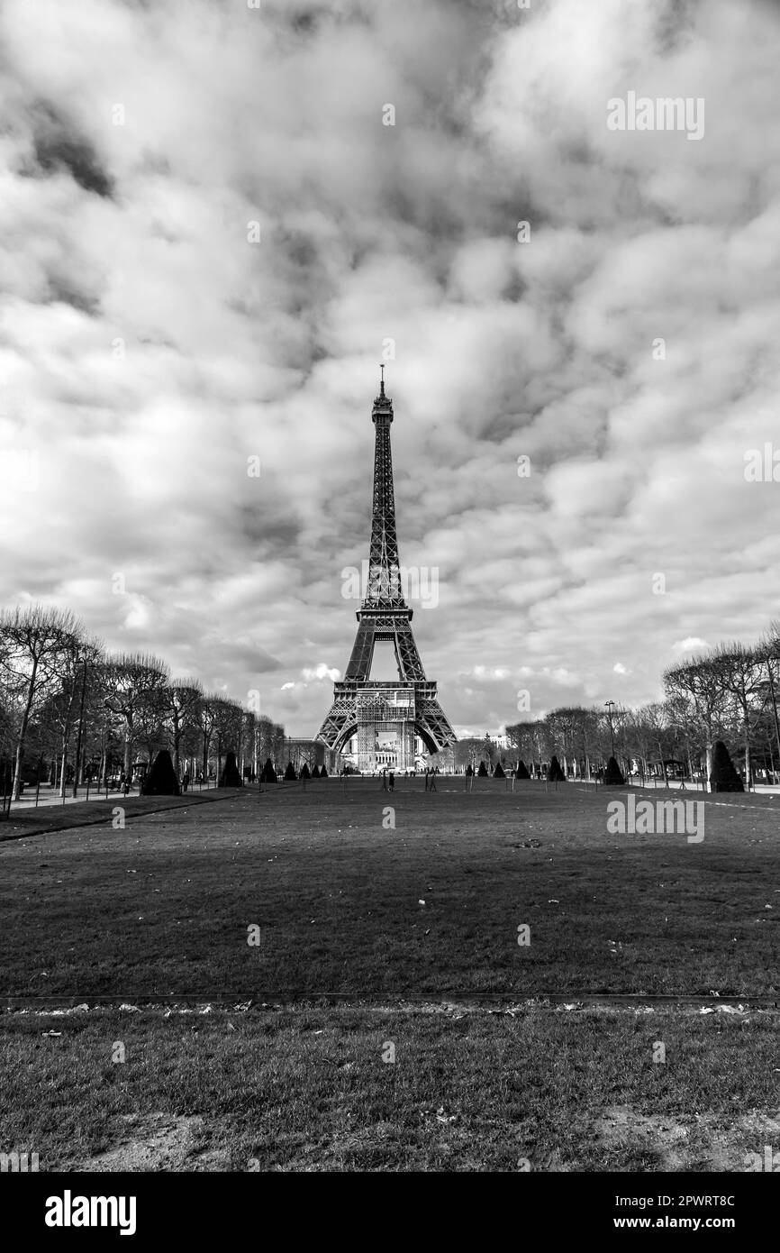 The iconic Eiffel Tower, wroughtiron lattice tower designed by Gustave