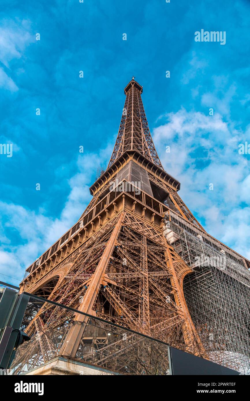 Eiffel tower paris france iron structure building architecture monument ...