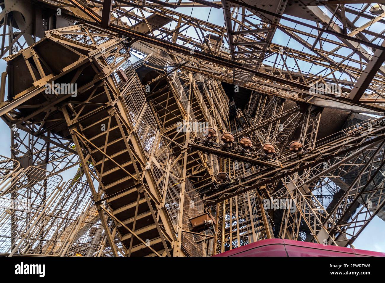 Detail From The Iconic Eiffel Tower, Wrought-iron Lattice Tower 