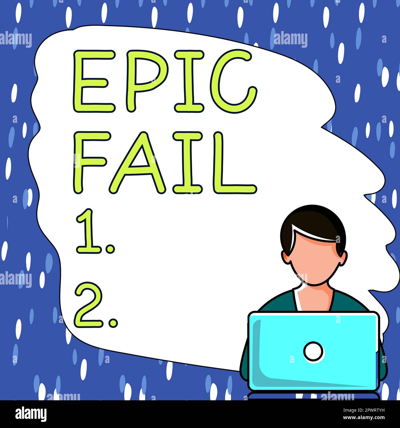 Text showing inspiration Epic Fail, Business concept a spectacularly ...