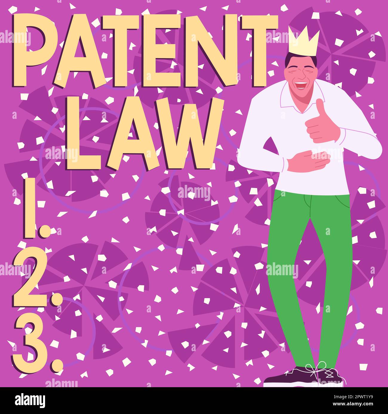 Conceptual display Patent Law, Word Written on deals with an inventor's