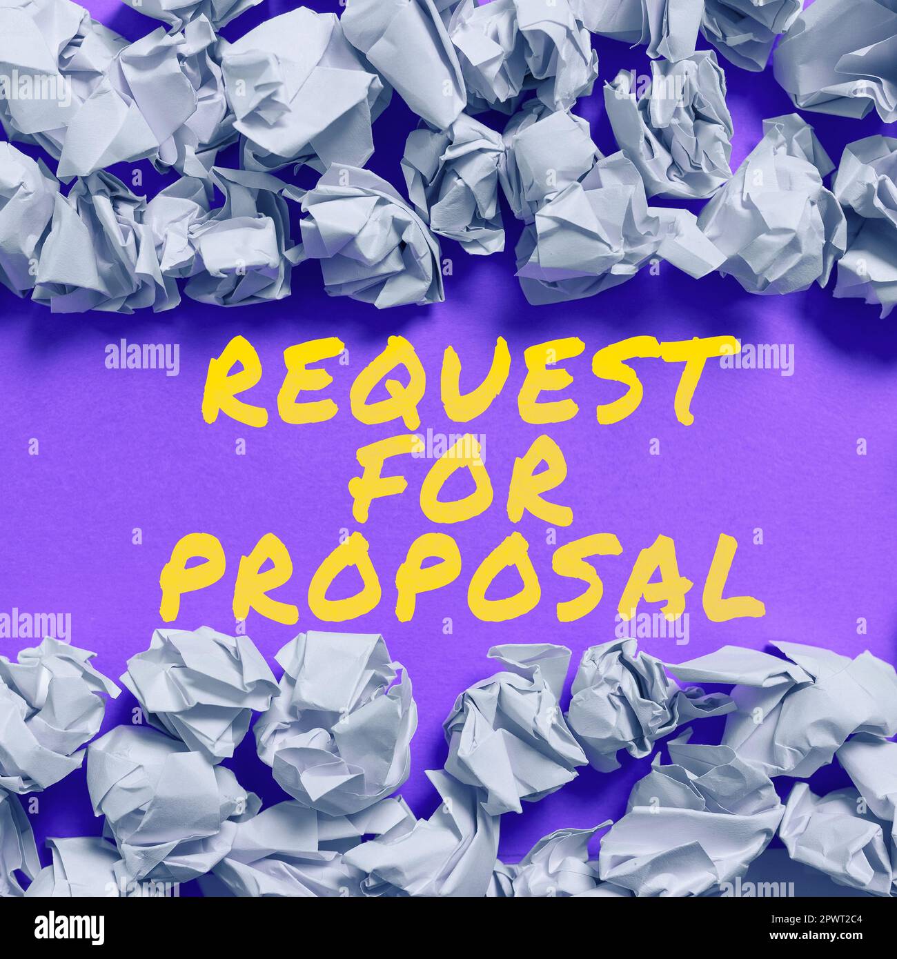 Hand writing sign Request For Proposal, Concept meaning document