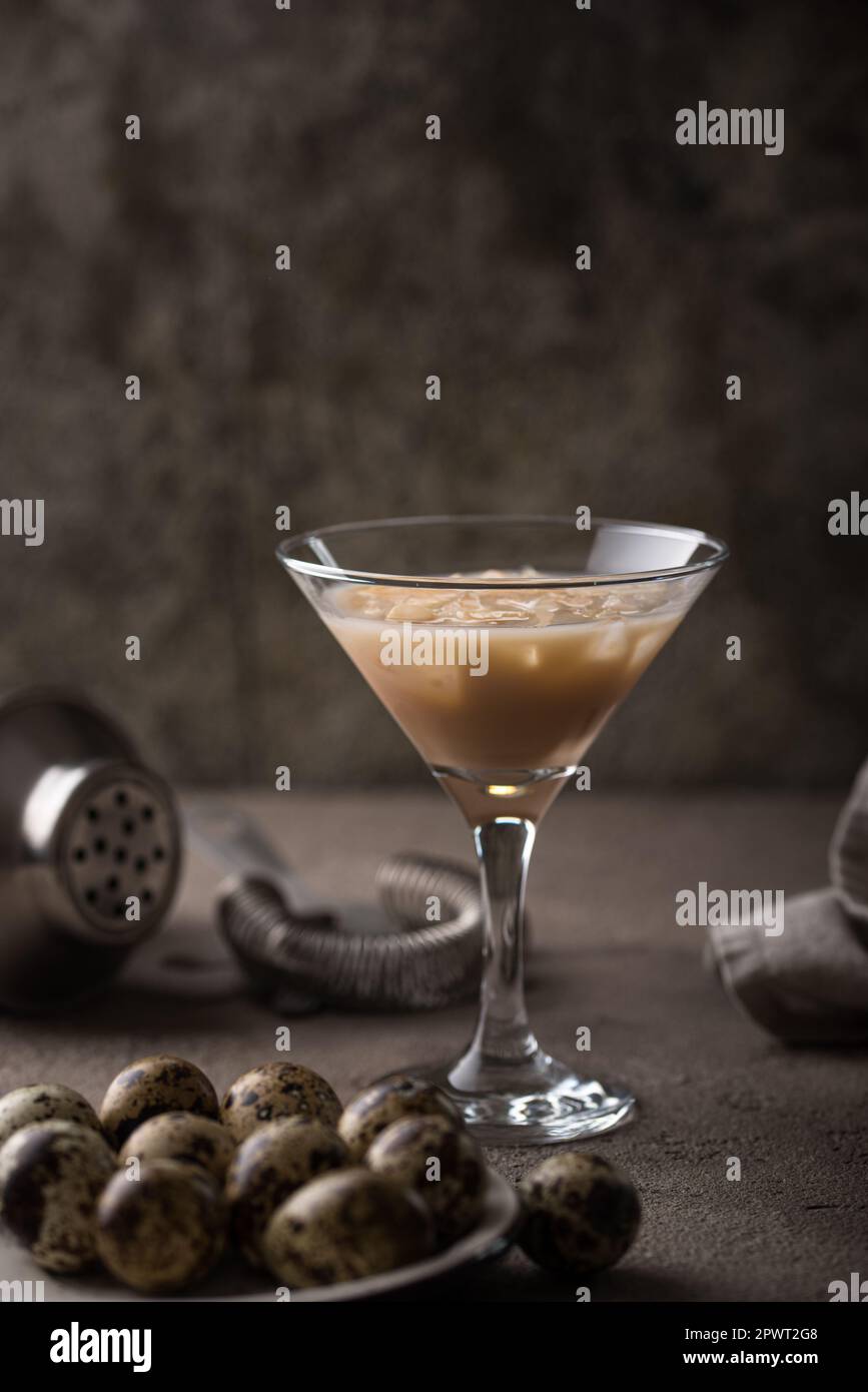 Creamy chocolate coffee alcoholic cocktail Stock Photo Alamy