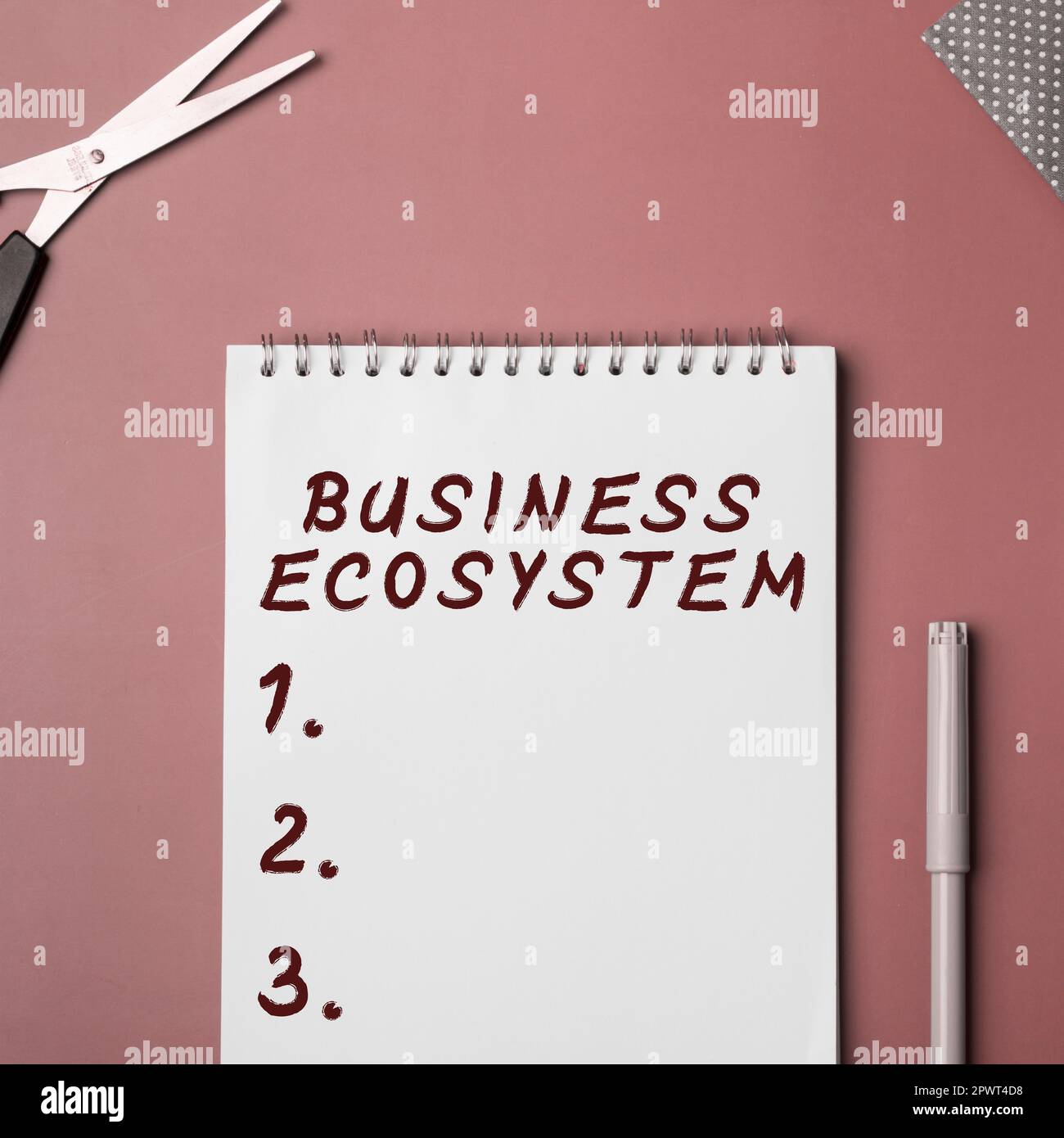 Conceptual caption Business Ecosystem, Word for Develop and Implement Organization Growth Opportunities Stock Photo