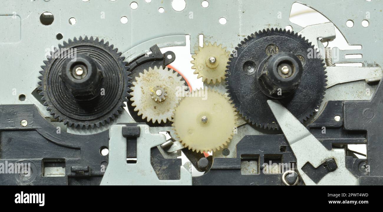 Tape Transport Mechanism on vintage tape recorder Stock Photo Alamy