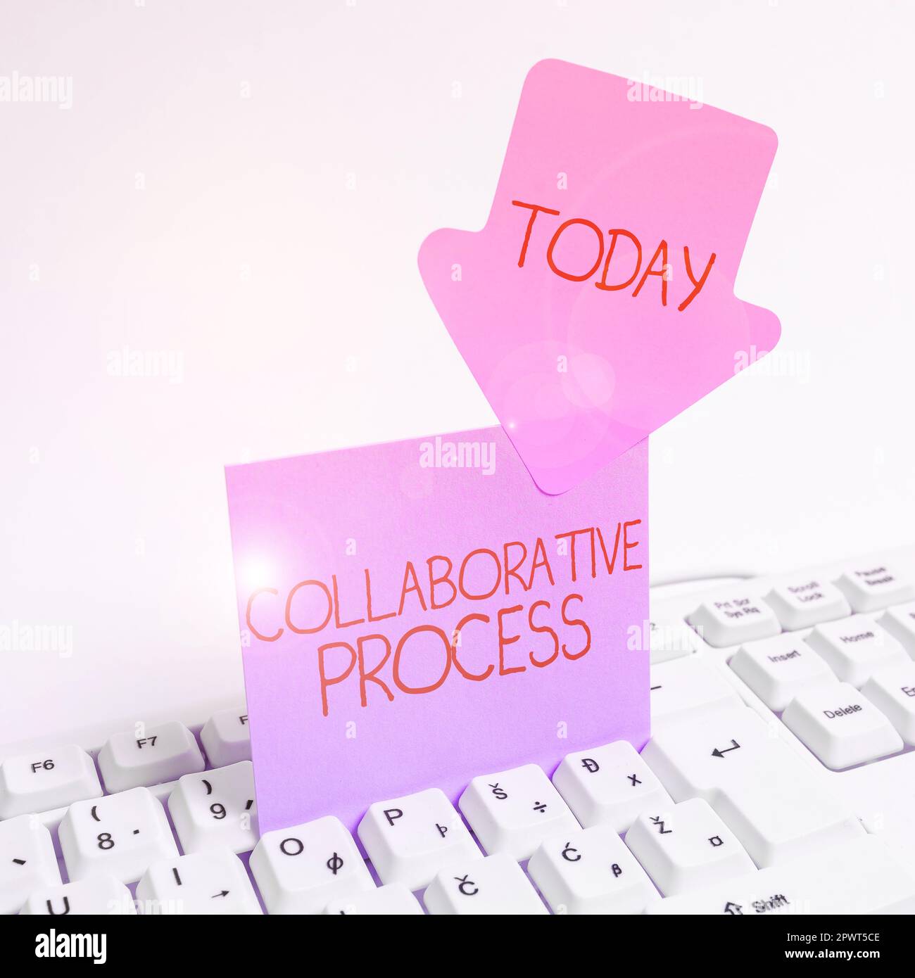 Text caption presenting Collaborative Process, Concept meaning people ...