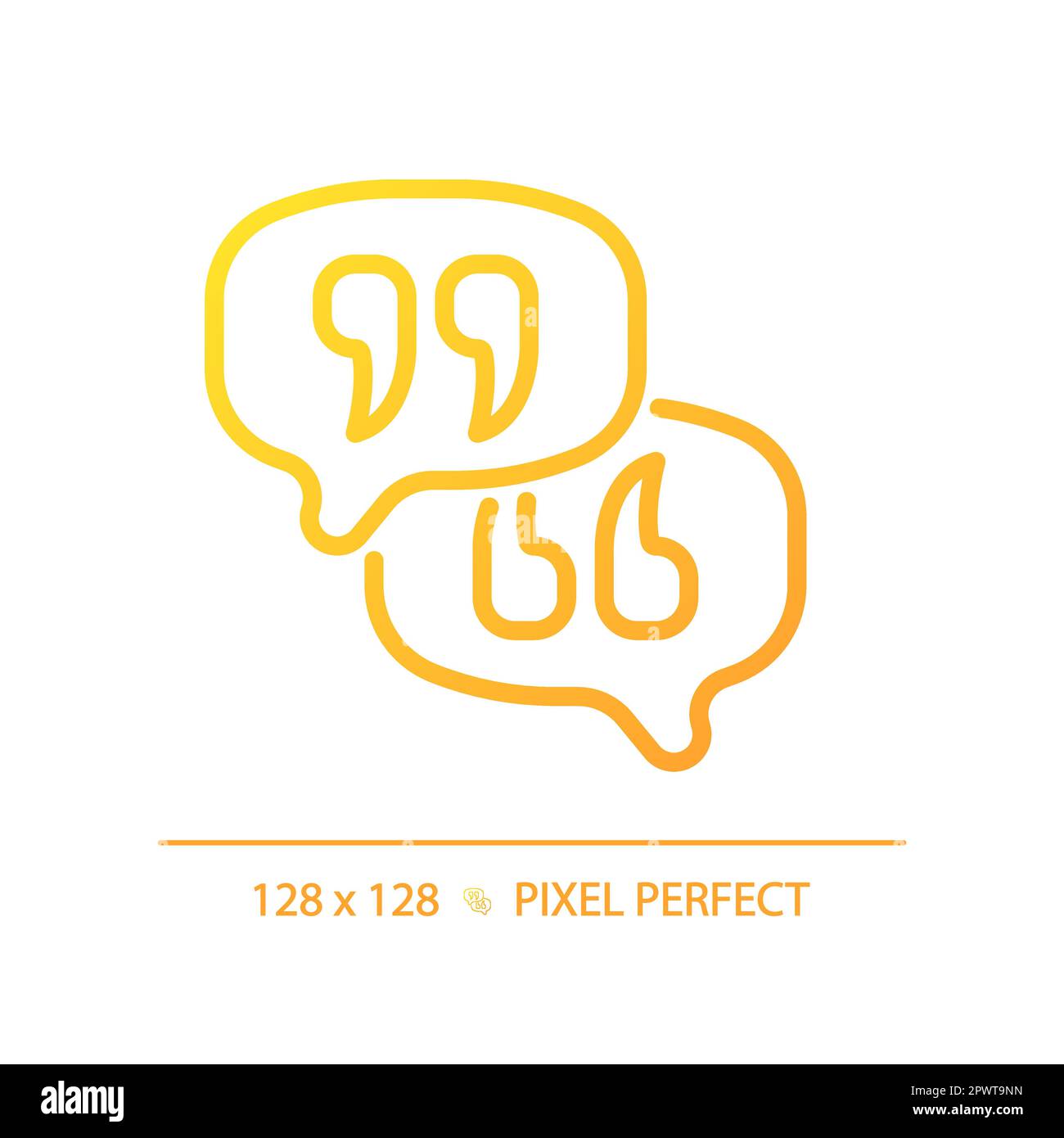 Leave opinion pixel perfect gradient linear vector icon Stock Vector