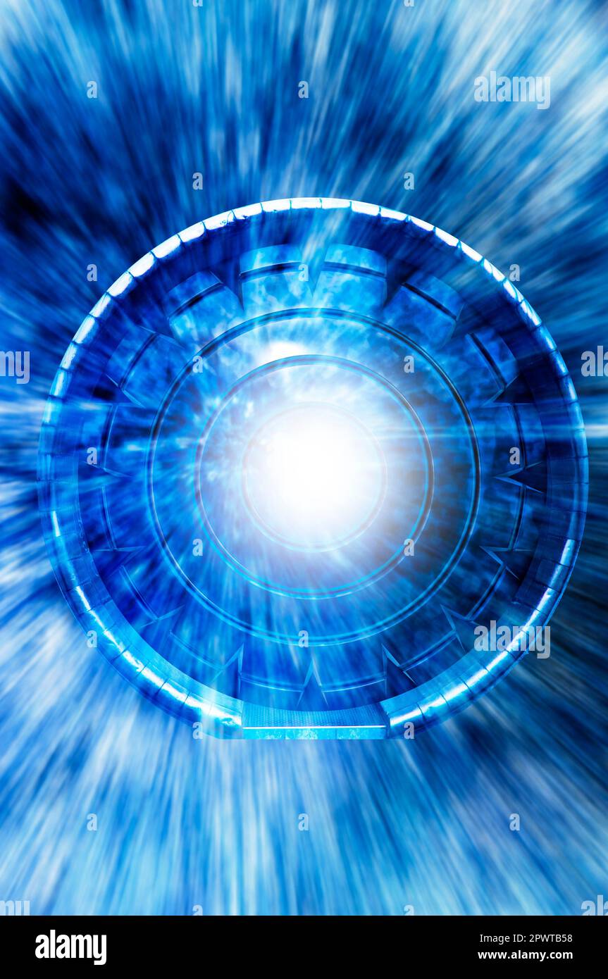 science fiction portal with energy and motion effects Stock Photo Alamy