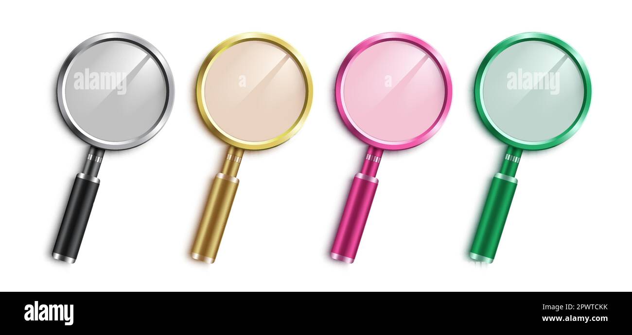 School magnifying glass set design. Magnifying glass back to school