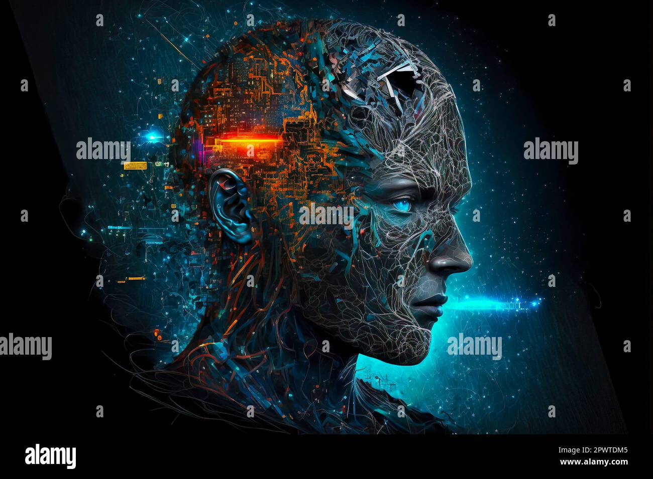 Quantum Computing Background With Glowing Circuit Board Network ...