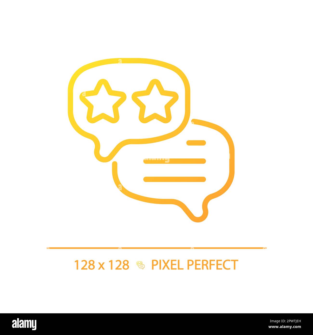 Feedback pixel perfect gradient linear vector icon Stock Vector