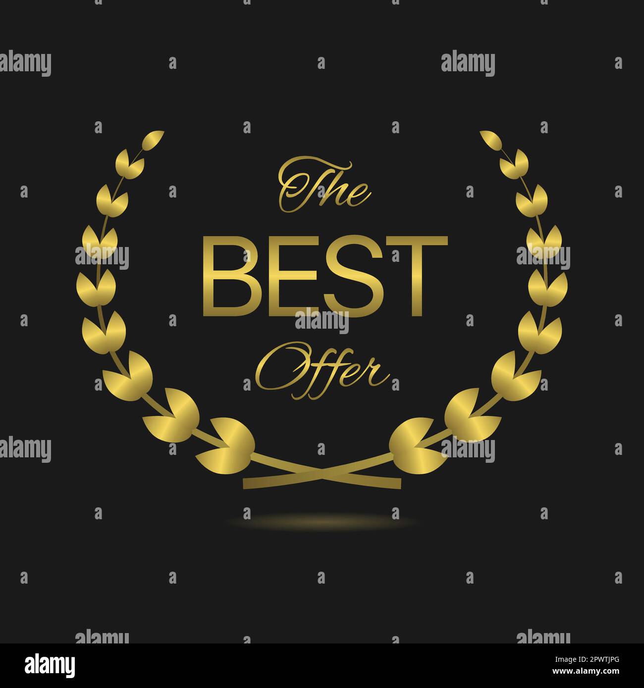 Best offer golden laurel wreath vector label Stock Vector Image & Art ...
