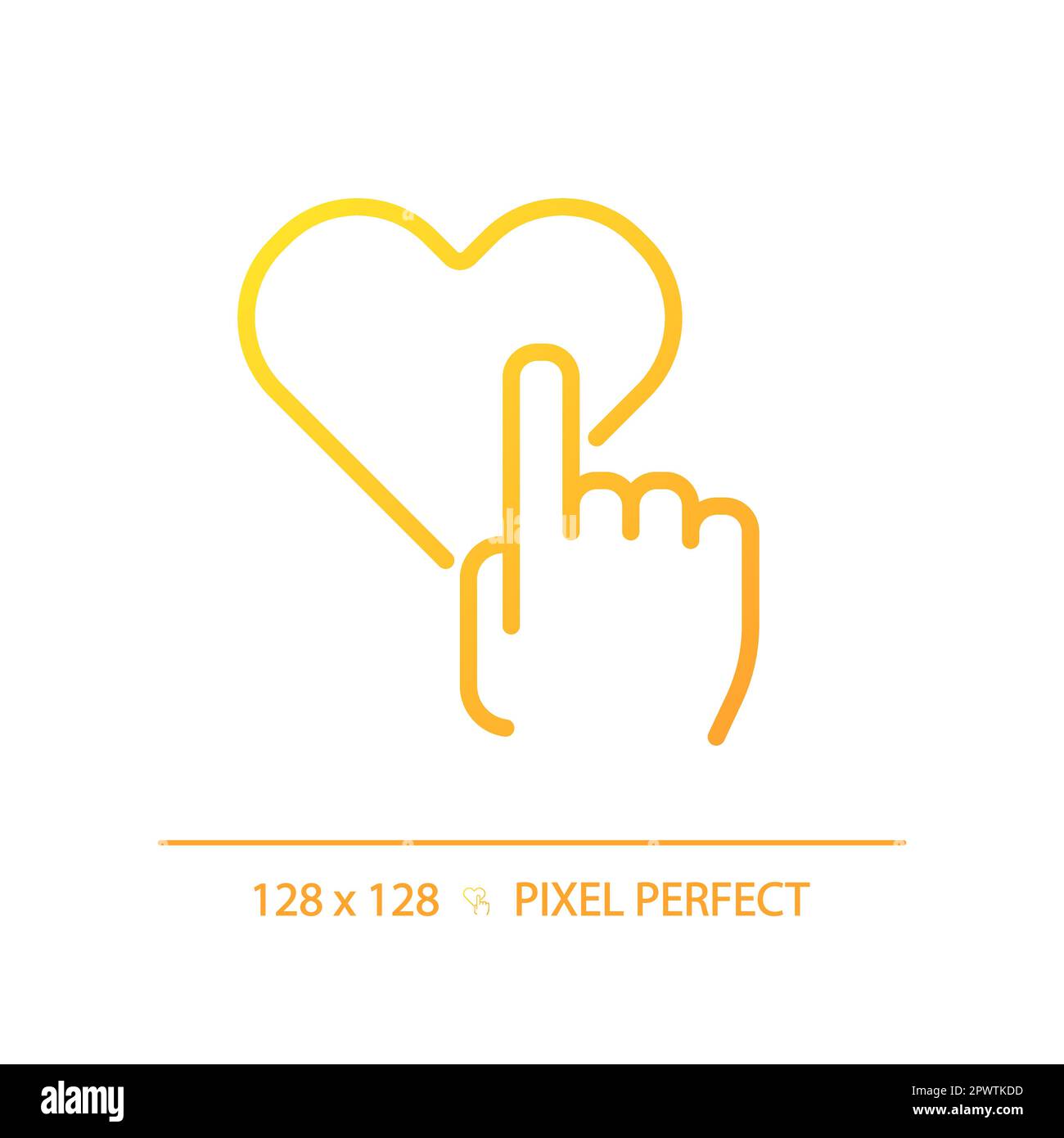 Like pixel perfect gradient linear vector icon Stock Vector