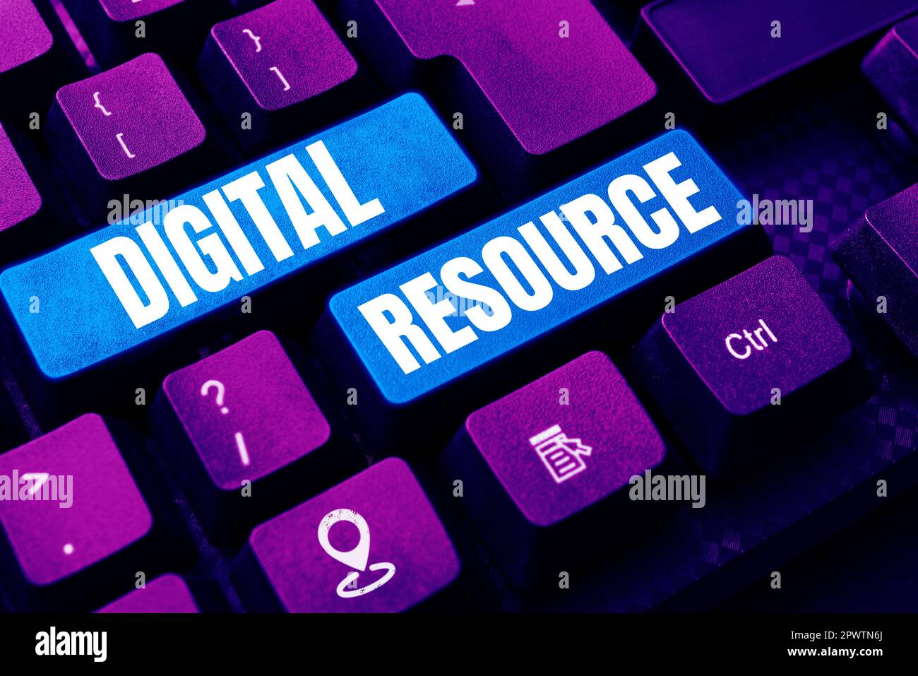 Sign displaying Digital Resource, Conceptual photo content that distributed digitally over the Internet Stock Photo