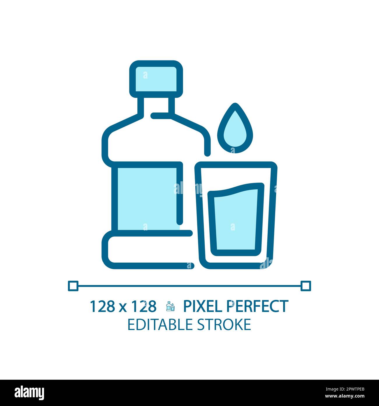 Water pixel perfect blue RGB color icon Stock Vector Image & Art - Alamy
