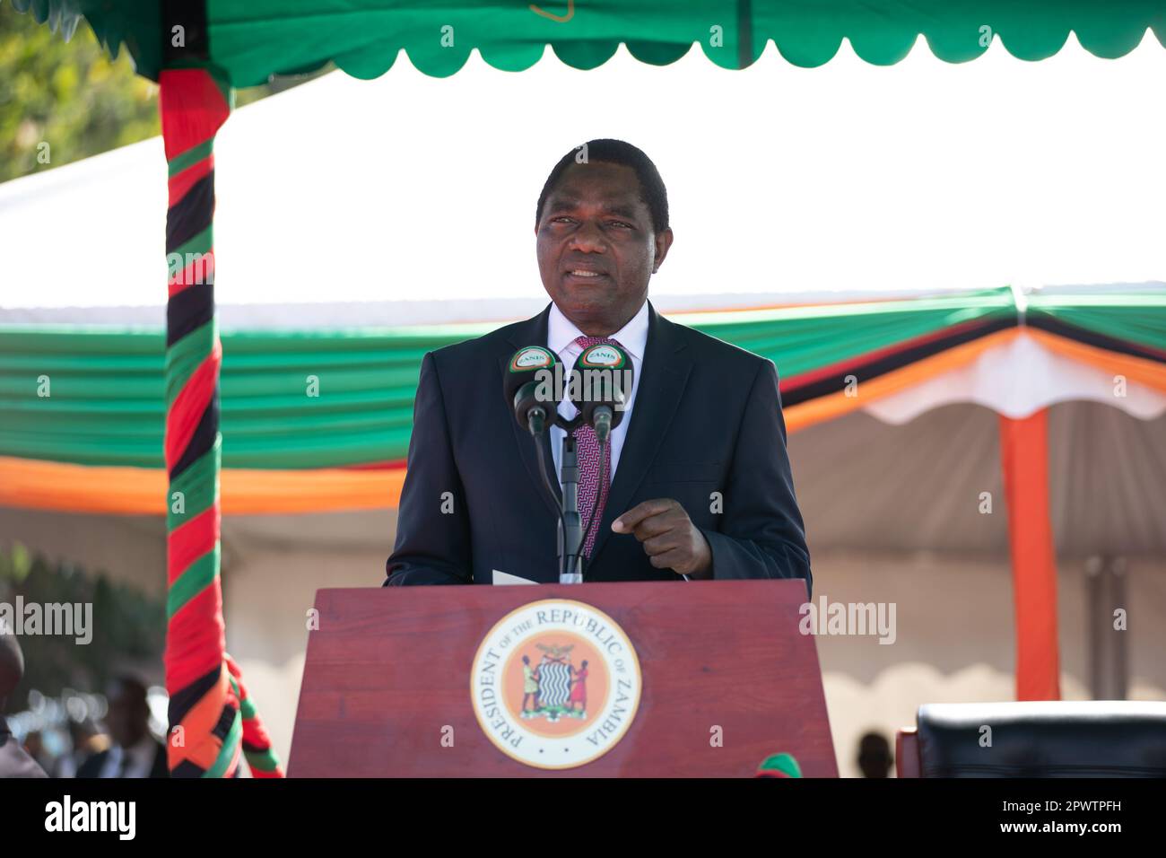 Lusaka, Zambia. 1st May, 2023. Zambian President Hakainde Hichilema
