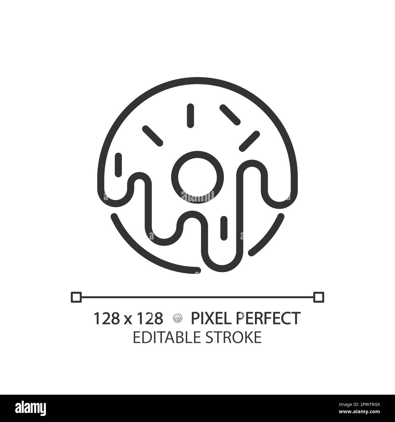 Pastry pixel perfect linear icon Stock Vector Image & Art - Alamy