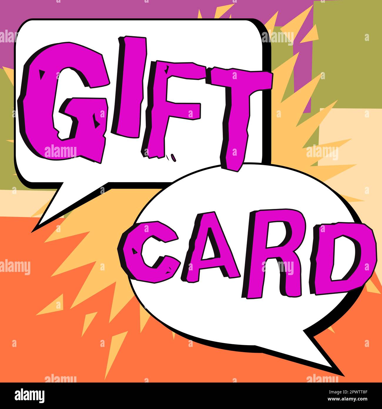 Conceptual display Gift Card, Word Written on A present usually made of ...