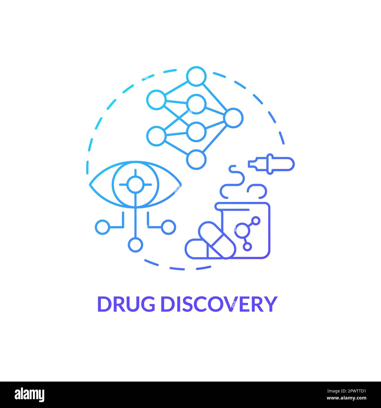 Drug discovery blue gradient concept icon Stock Vector Image & Art - Alamy