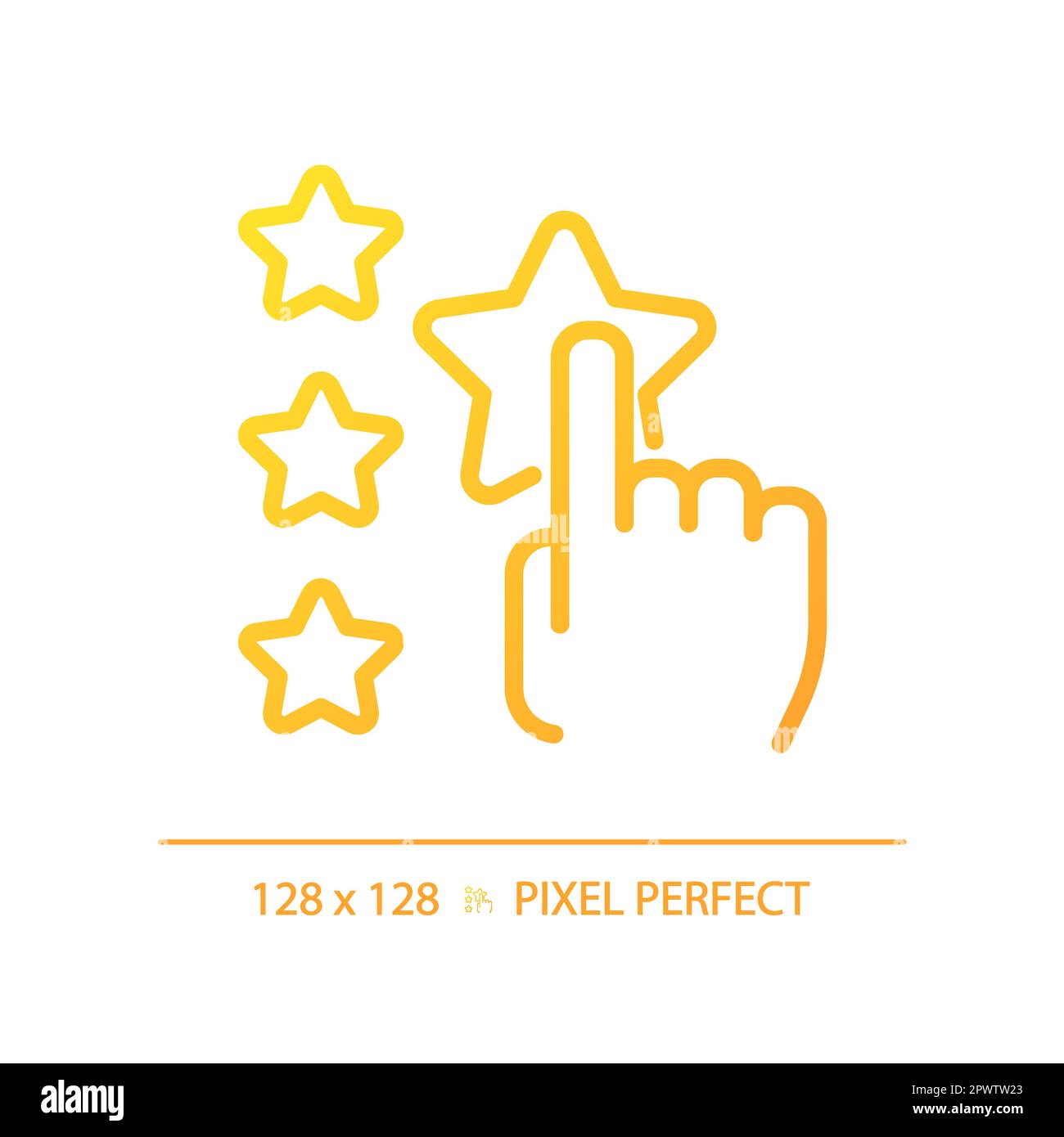 Assess pixel perfect gradient linear vector icon Stock Vector