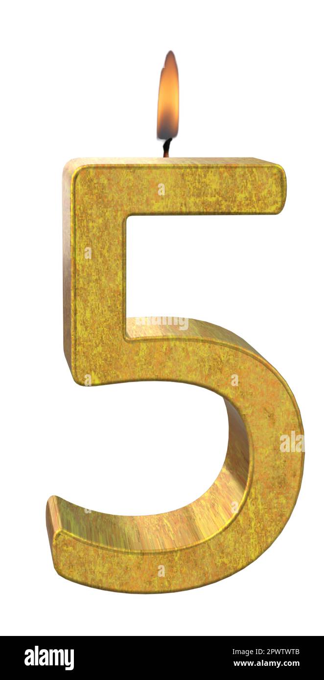 Golden number 5 hi-res stock photography and images - Alamy