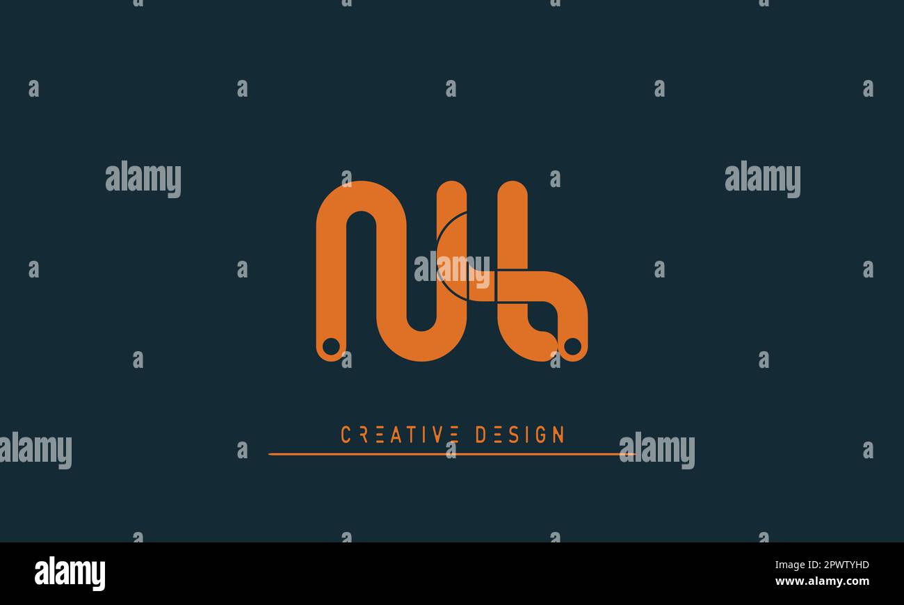 Alphabet letters Modern Creative logo NL , LN Stock Vector Image & Art ...