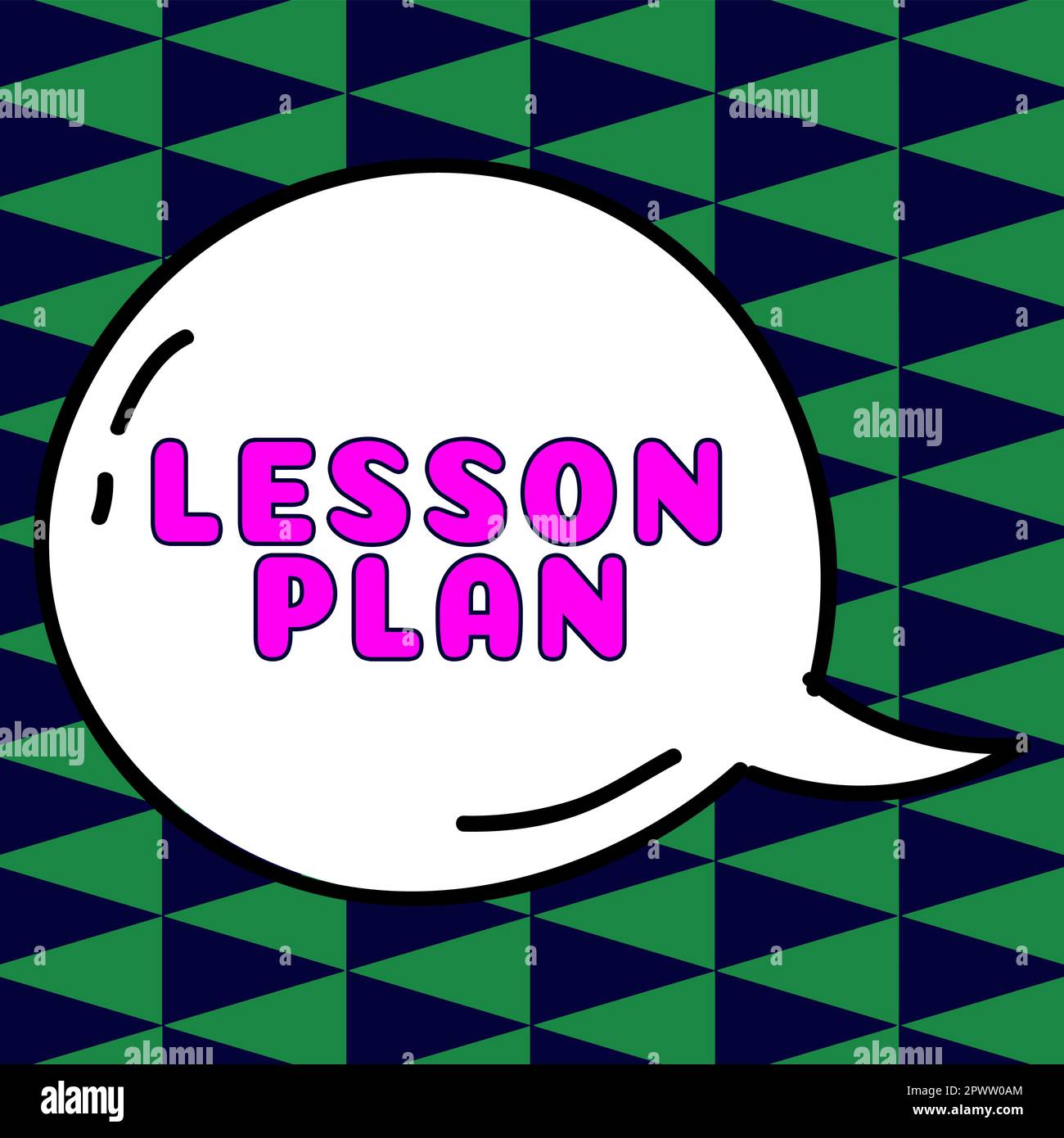 Sign displaying Lesson Plan, Word Written on a teacher's detailed ...