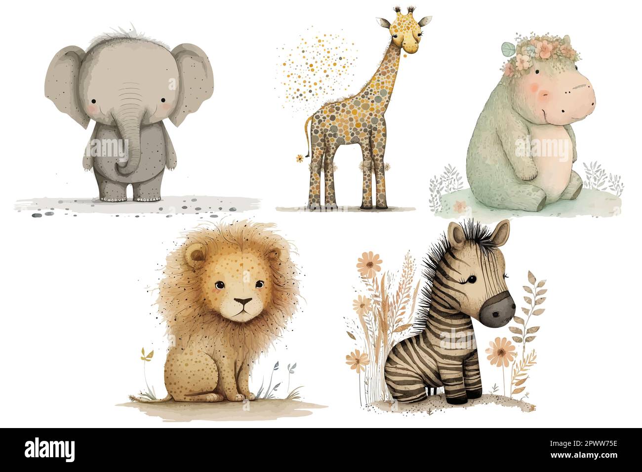 Jungle animals border hi-res stock photography and images - Alamy