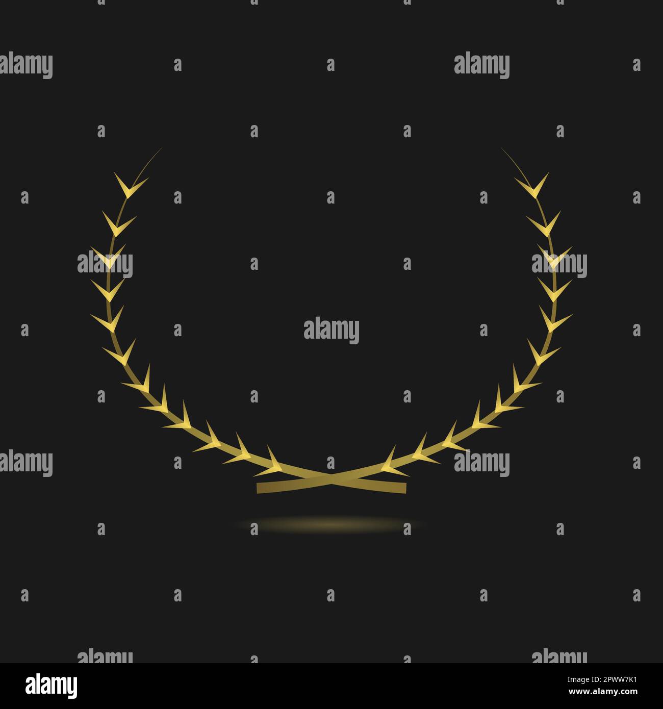 Golden laurel wreath vector label Stock Vector Image & Art - Alamy