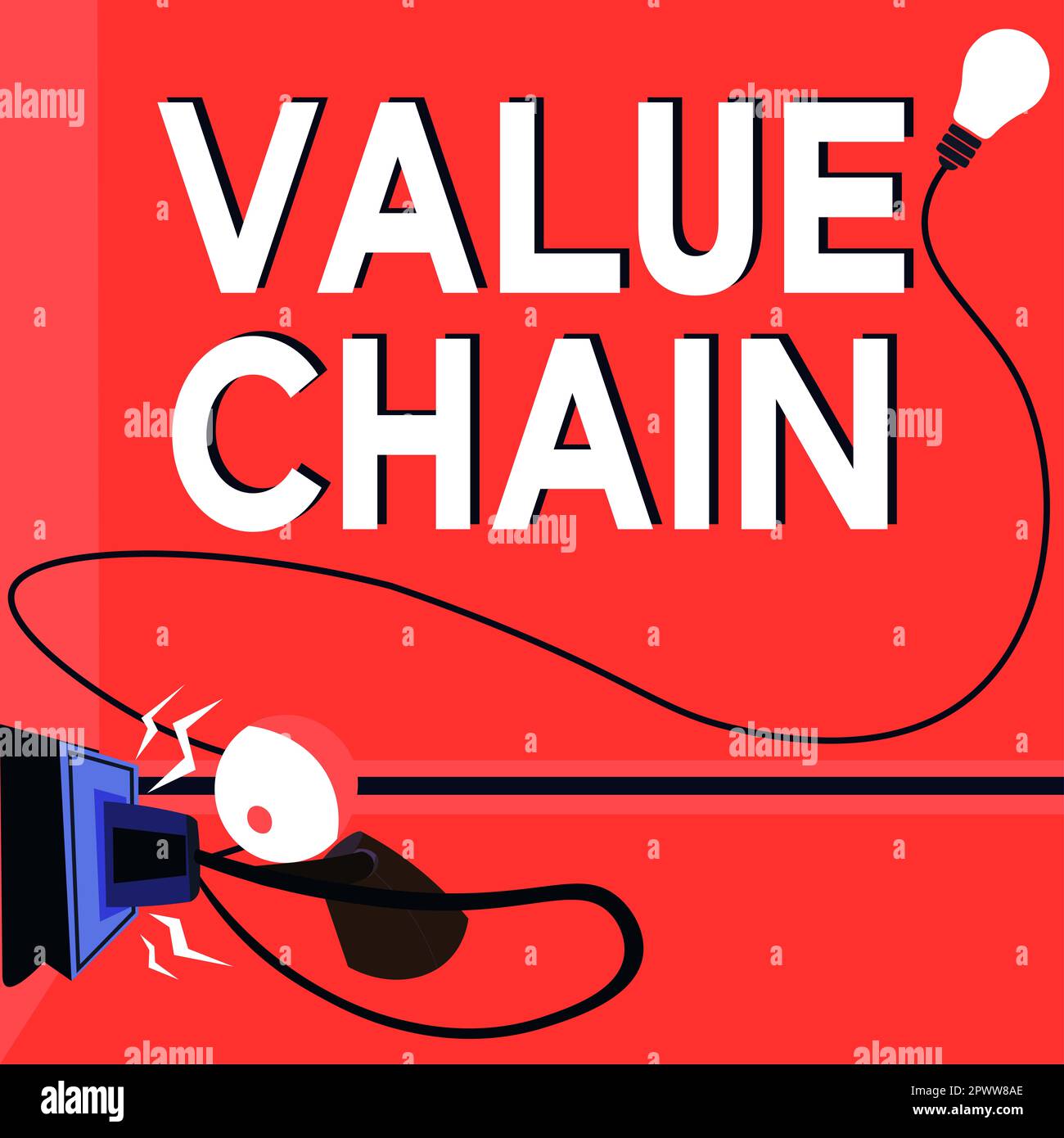 Text caption presenting Value Chain, Conceptual photo Business ...