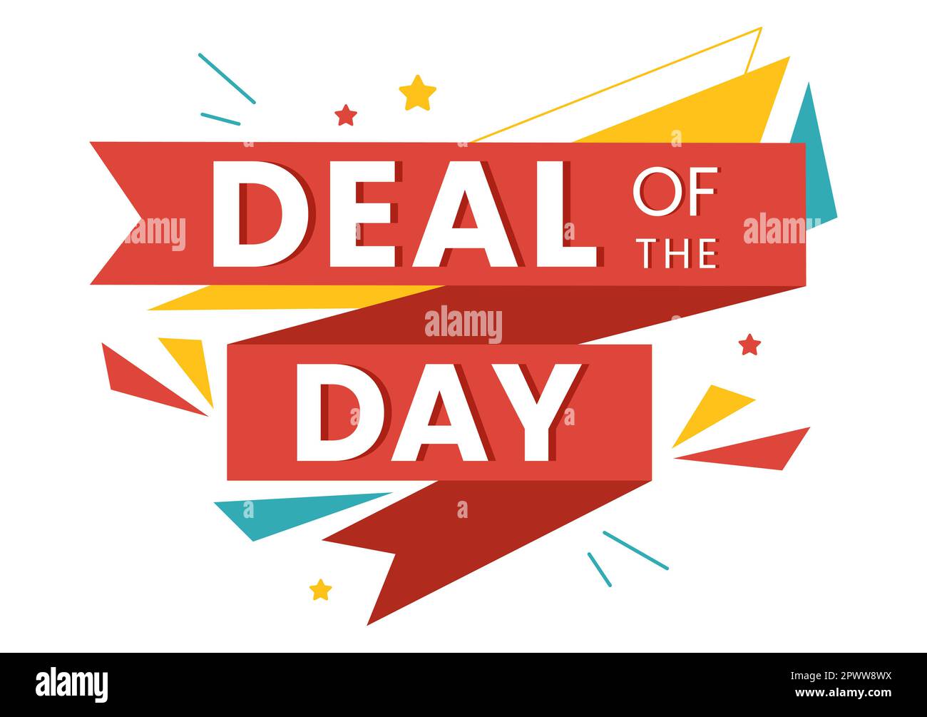 https://c8.alamy.com/comp/2PWW8WX/daily-deals-of-the-day-with-decorative-lettering-text-style-for-poster-or-label-in-flat-cartoon-hand-drawn-background-templates-illustration-2PWW8WX.jpg