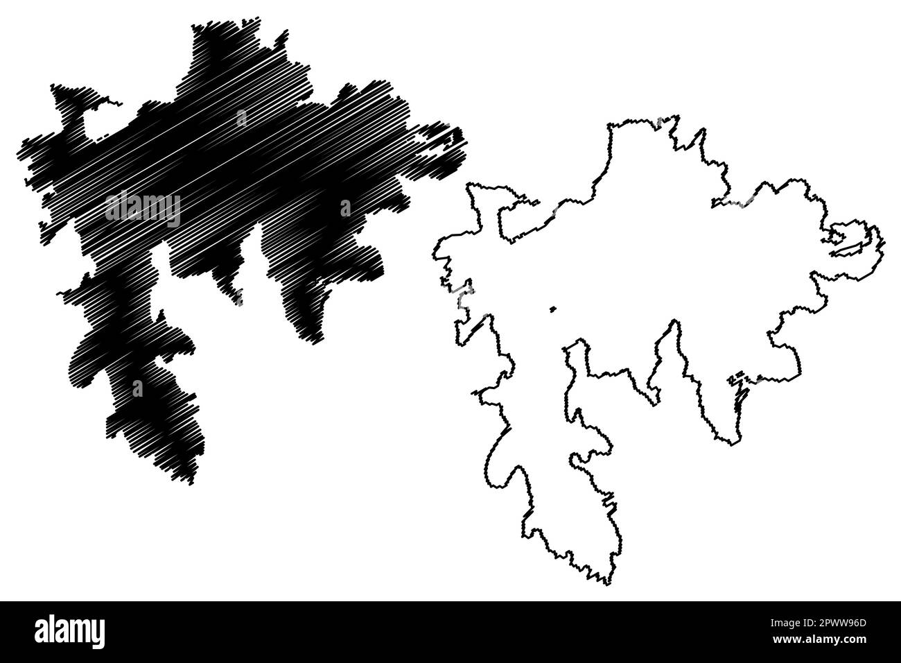 Lake Sun Moon (Taiwan, Republic of China, ROC) map vector illustration ...