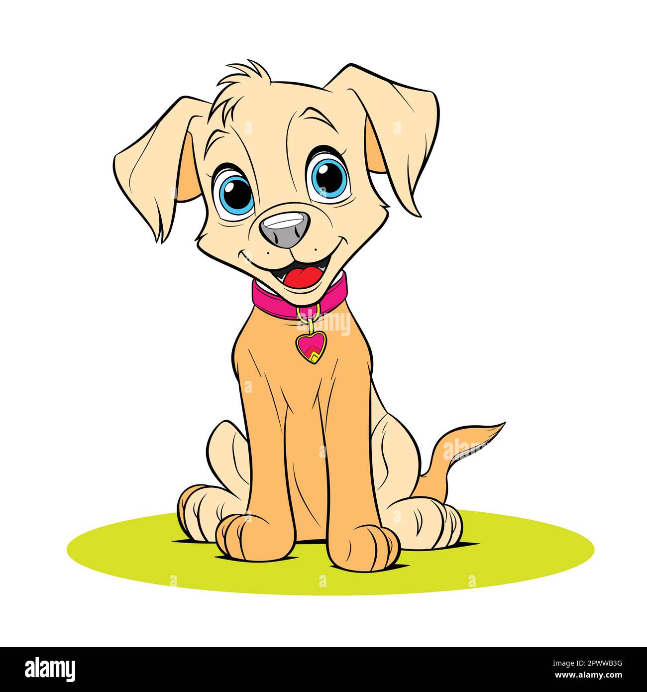 funny puppy character, cartoon style vector clipart llustration isolated on  white background Stock Vector Image \u0026 Art - Alamy, image size:1300x1390
