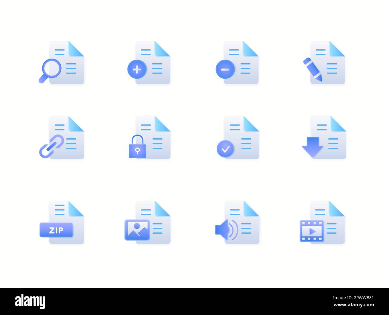 Documents icon. Stack of paper sheets. Confirmed or approved document. Business icon. 3d vector illustration. Vector illustration Stock Vector