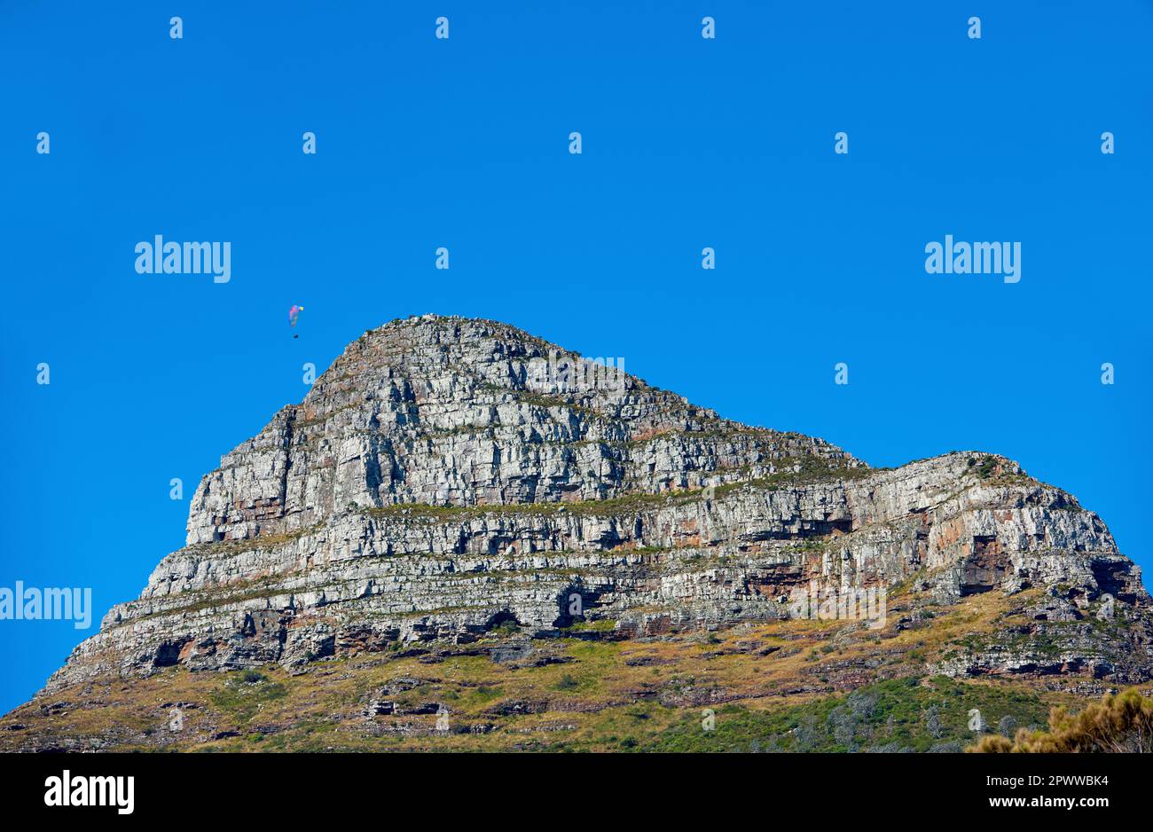 Beautiful Lions Head mountain in Cape Town, South Africa on a relaxed