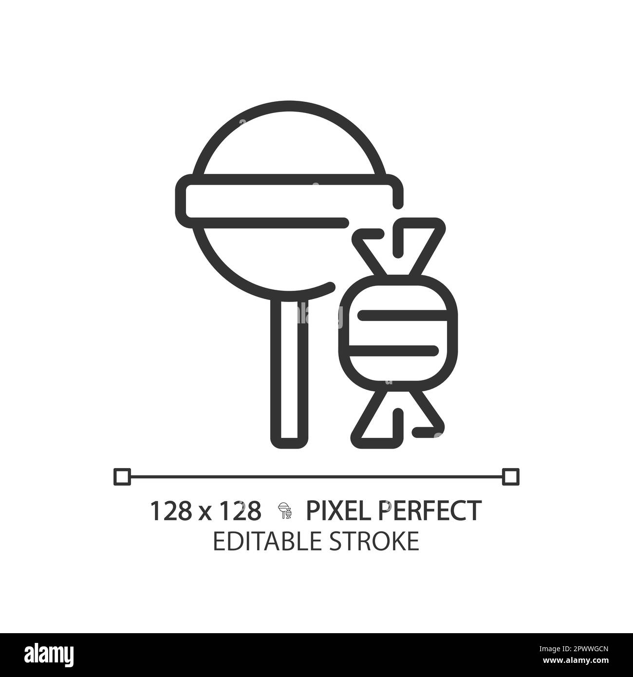 Candy pixel perfect linear icon Stock Vector Image & Art - Alamy