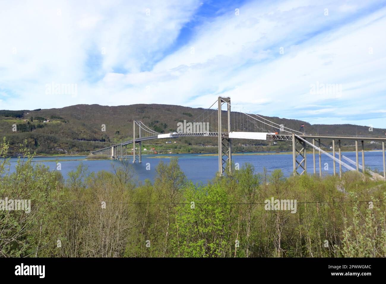 Norway, the Tjeldsund bridge, one of the many bridges that togheter