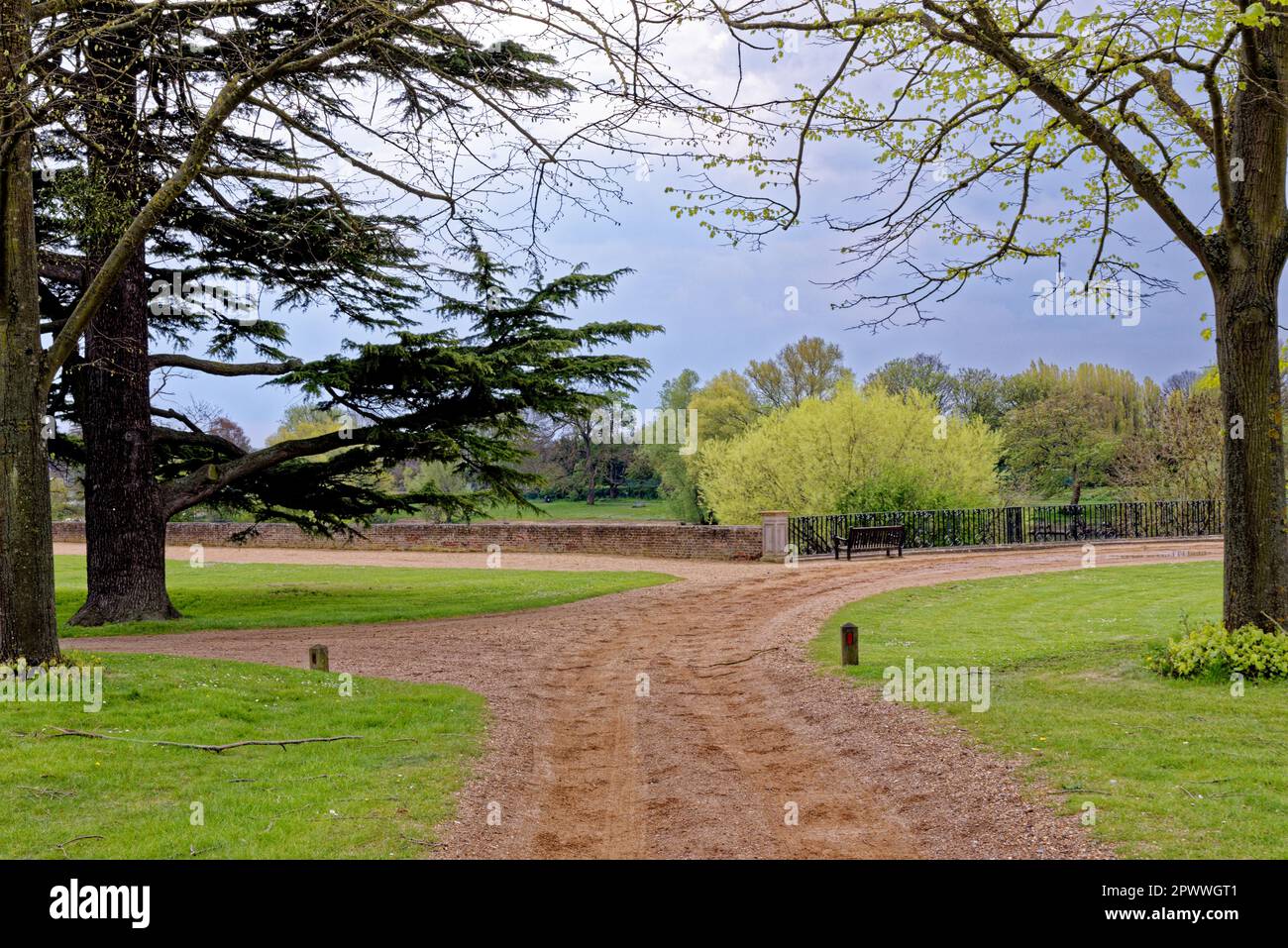 Beautiful spring landscape - Spring view over public park countryside ...