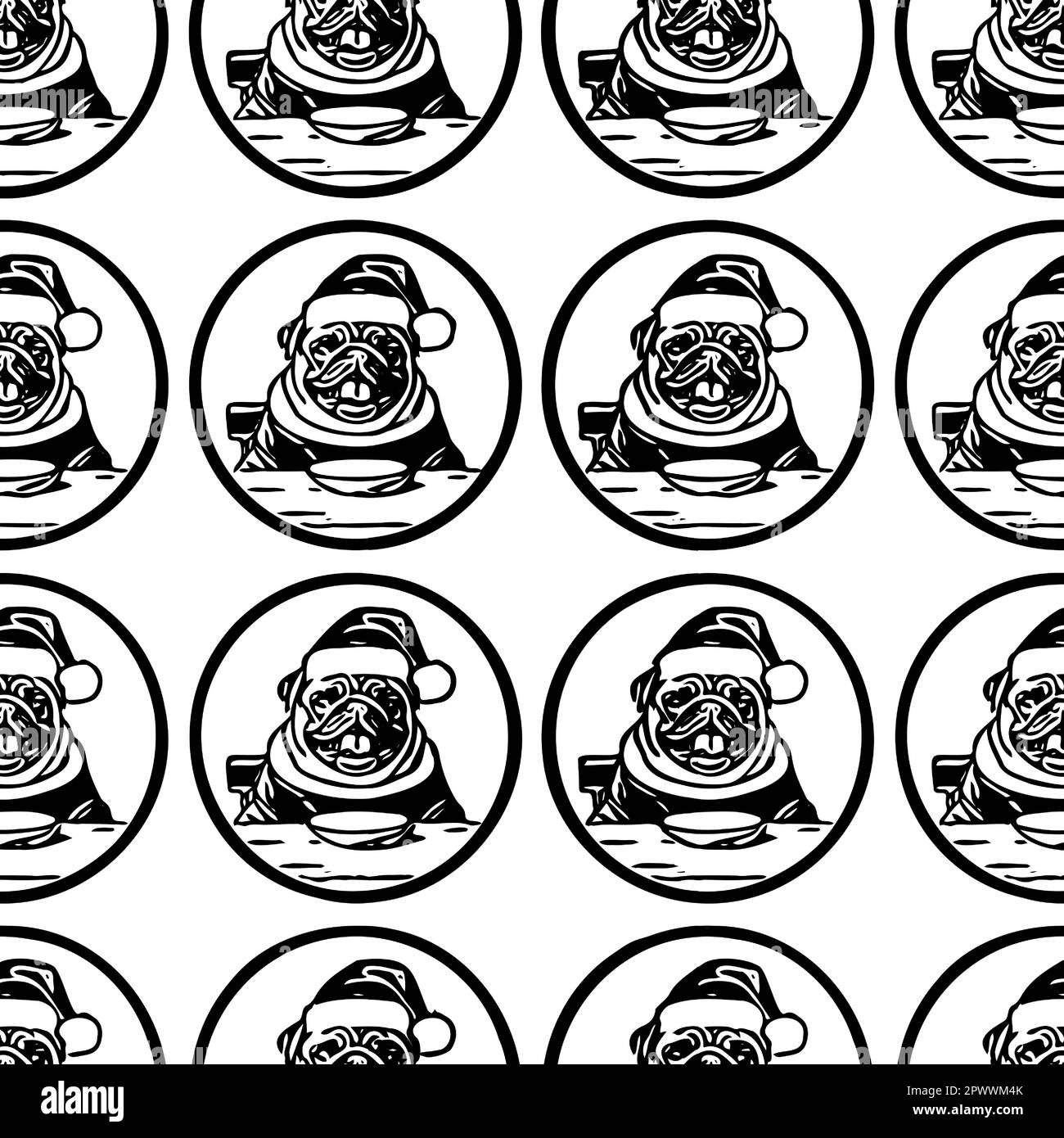 pug-behind-stock-vector-images-alamy