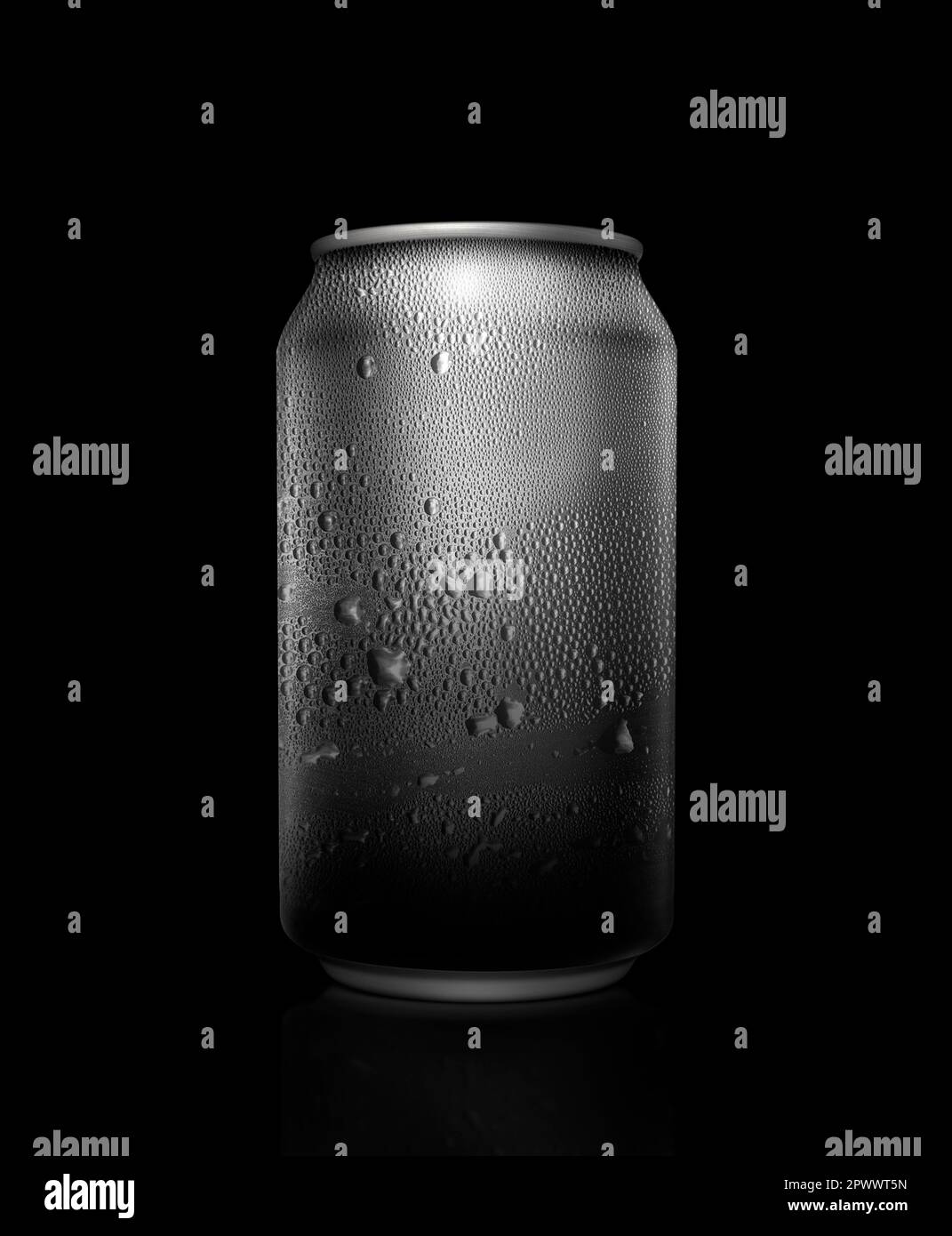 Concept of thirst and quenching thirst. metal can with cola or beer