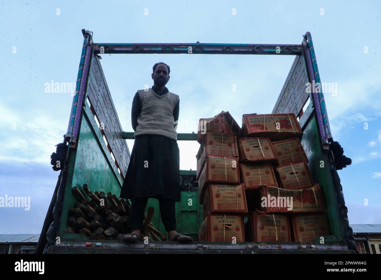 May 1, 2023, Srinagar, Jammu and Kashmir, India A vendor selling fresh