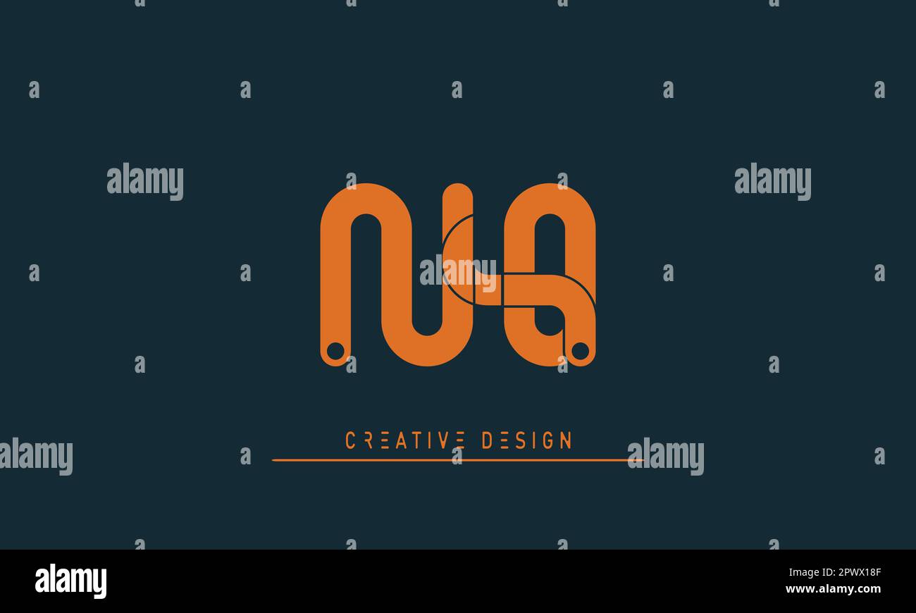 Alphabet letters Modern Creative logo NO , ON Stock Vector