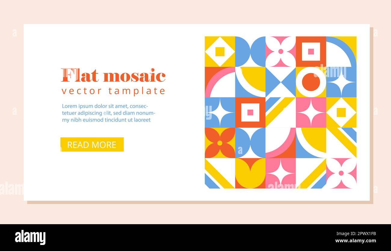 Banner with mosaic Stock Vector