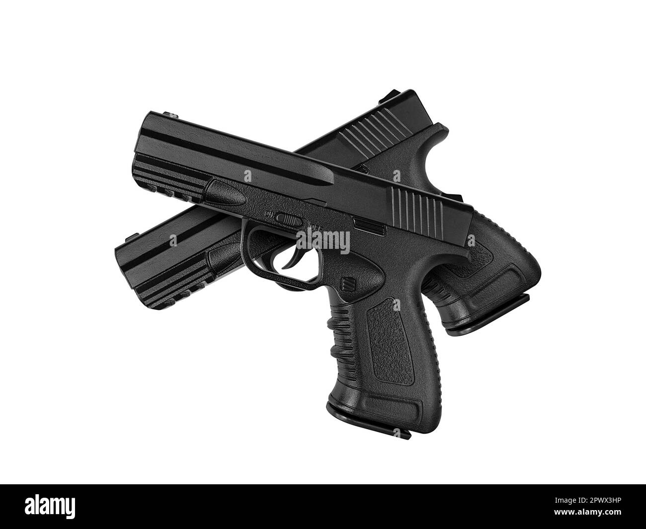 Pistol isolated on white background Stock Photo - Alamy