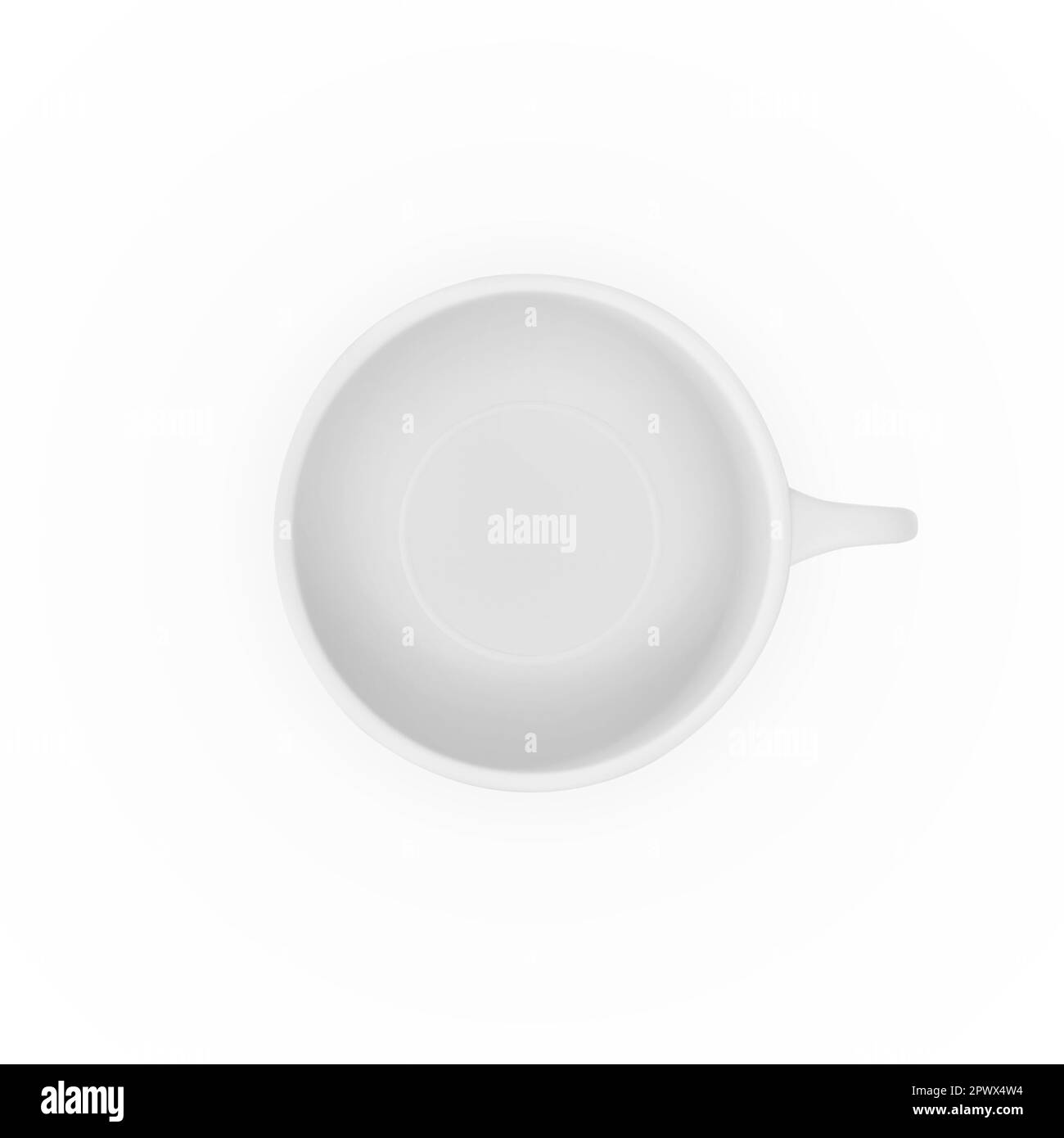 coffee cup top view on the white background. 3 render Stock Photo Alamy