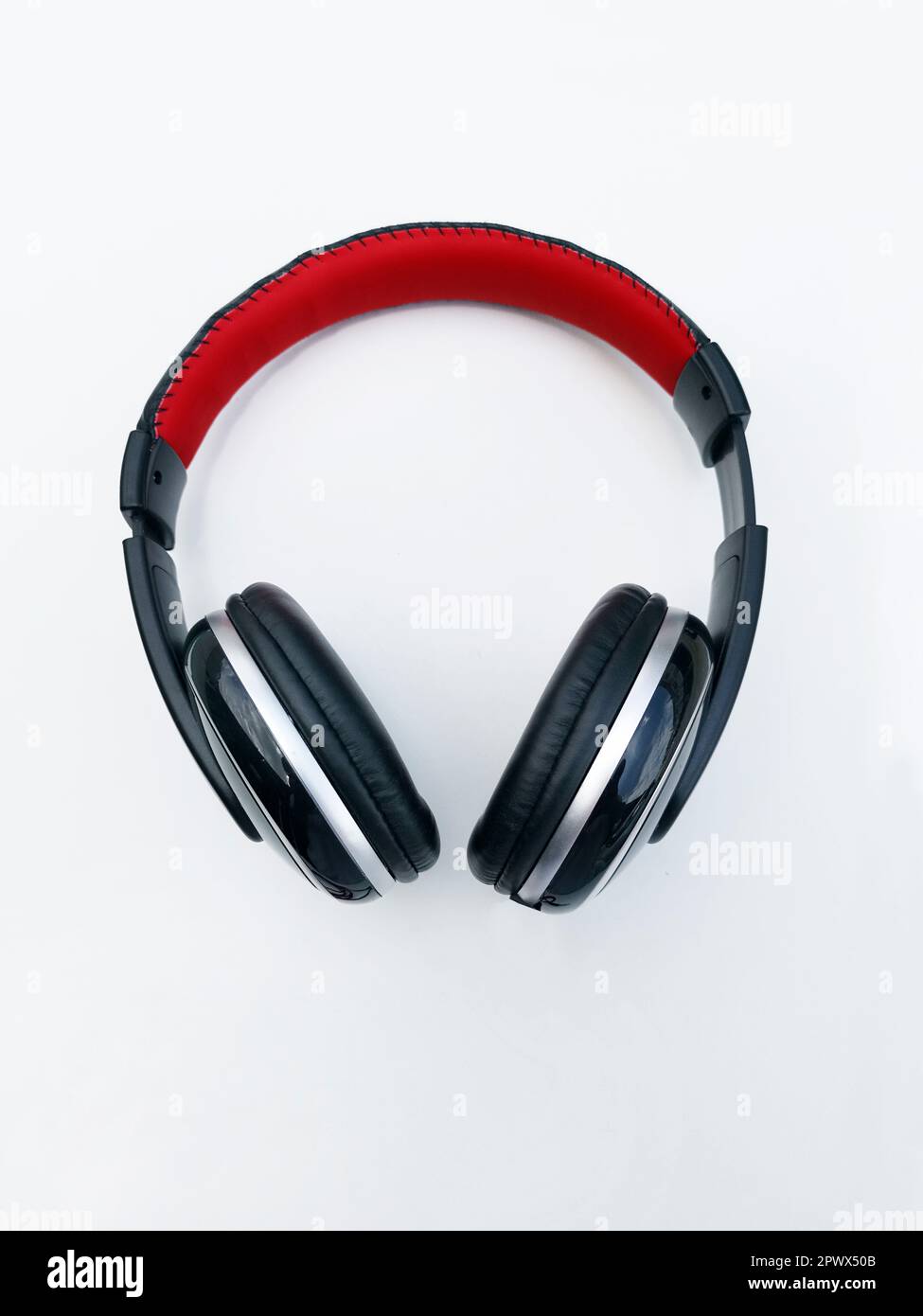 Headphones on white background Stock Photo - Alamy