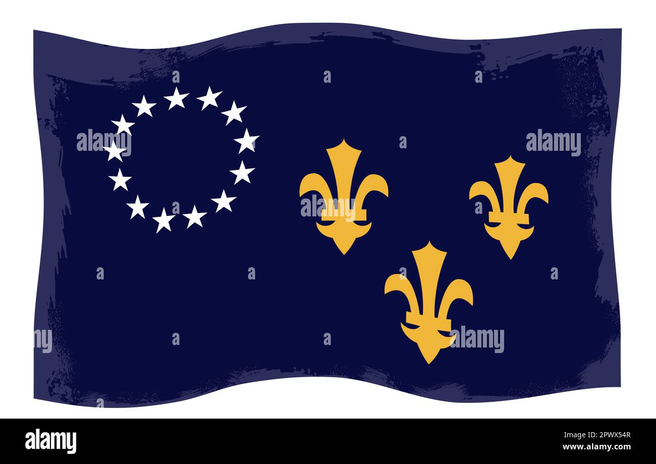 The flag as adopted by the city of Louisville blowing