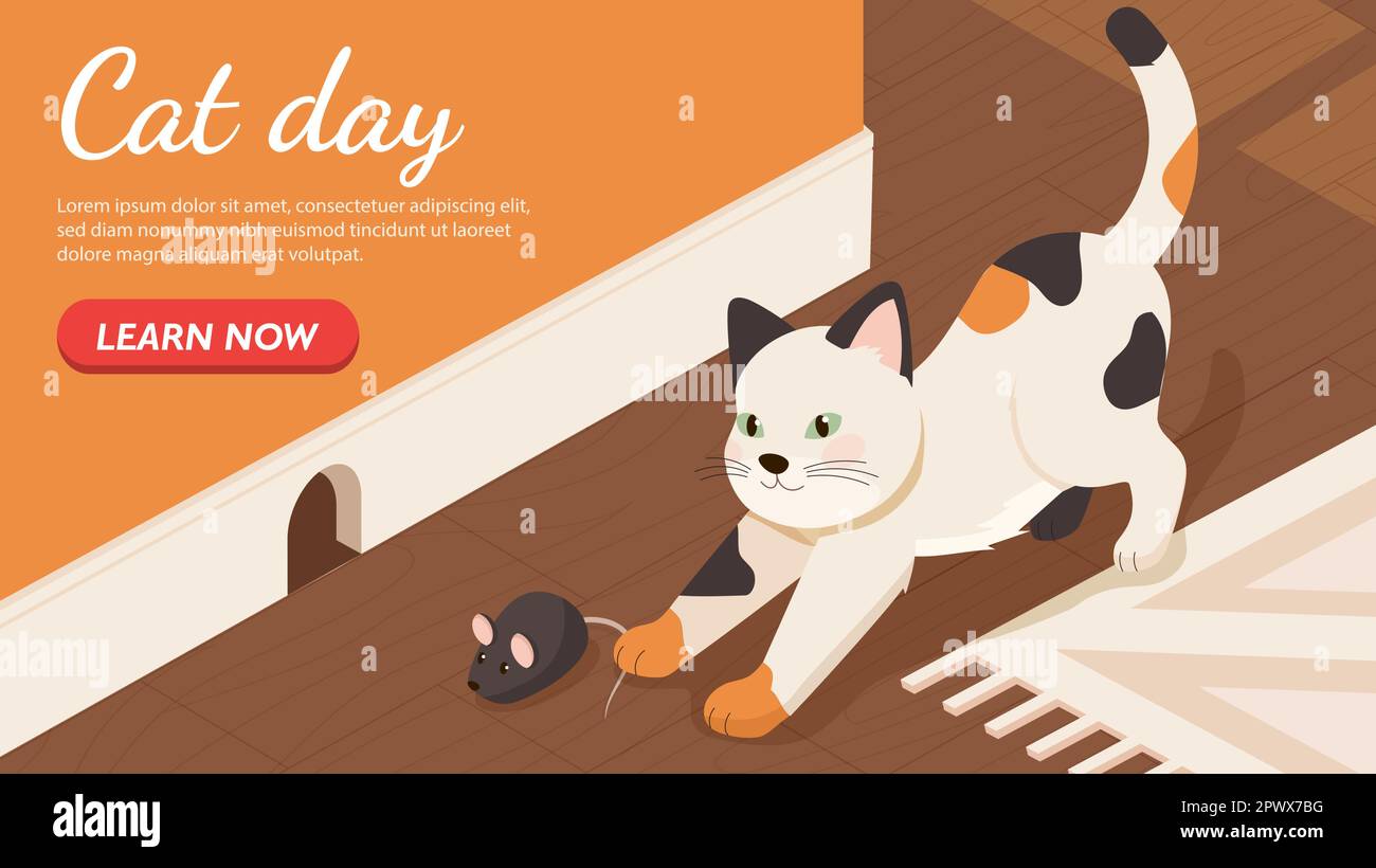 Cat catches mouse Stock Vector Image & Art Alamy